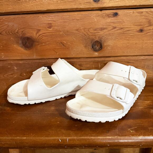 Birkenstock Women Arizona Essentials EVA Sandal White Rubber Size 39 US 8 - Picture 2 of 8